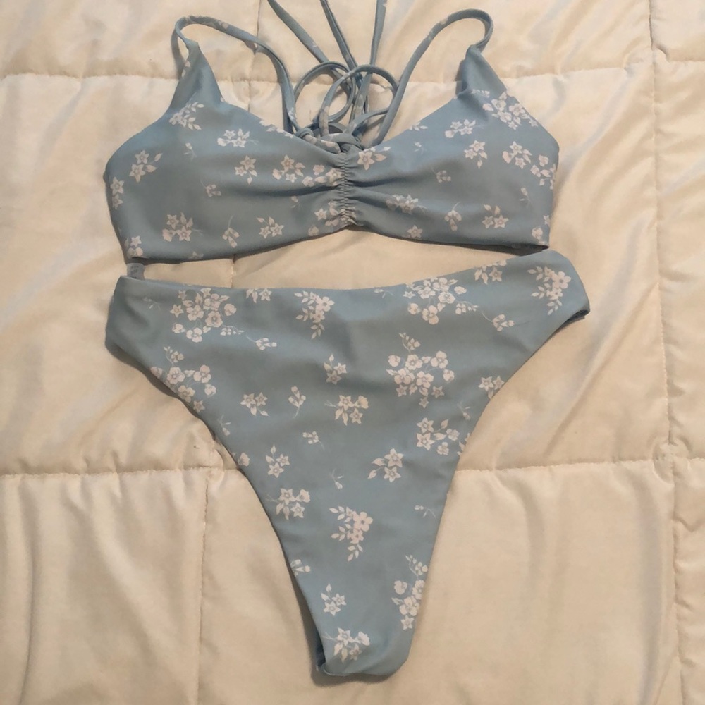 Blue bikini